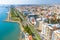 Aerial View Of Molos Promenade and Limassol cityscape