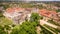 Aerial view of monastery Convent of Christ in Tomar, Portugal