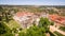 Aerial view of monastery Convent of Christ in Tomar, Portugal