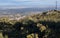 Aerial view of Montanchez Town from La Cogolla peak