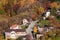 Aerial view on Monte Bre Village, Lugano, Switzerland