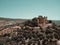Aerial view Montesa castle. Spain