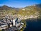 Aerial view of Montreux waterfront, Switzerland