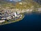 Aerial view of Montreux waterfront, Switzerland