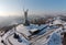 Aerial view of Monument Motherland in Kiev