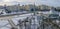 Aerial view of monument Near Building Museum Of The Great Patriotic War In Minsk in wintertime