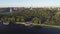 Aerial view of the monument to the Motherland Mother in Kiev and the Navodnytsky Park with a monument to the founders of