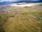 Aerial view of the moor and mountains of Wales, United Kingdom