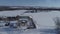 Aerial View of Morning Snow over Amish Countryside