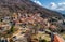 Aerial view of most famous painted village Arcumeggia,Varese, Italy