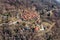 Aerial view of most famous painted village Arcumeggia,Varese, Italy