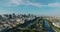 Aerial view. Most Visited Travel European City. Modern La Defense parisian business district. French Manhattan