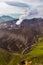 Aerial view of Mount Aso volcano caldera in Kumamoto, Kyushu