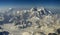 Aerial view at mount Denali (McKinley)