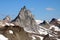 Aerial view of Mount Fee in the Coast Mountains of British Columbia