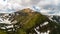 Aerial view of Mount Hoverla , Ukraine Carpathian mountains.