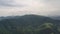 Aerial view of mountain forest after rain