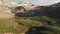 Aerial view of the mountain valley