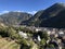 Aerial view from mountains around the city Andorra