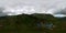 Aerial view of mountains covered rainforest, trees. Tea estate in Sri Lanka. Virtual Reality 360.