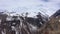 Aerial view. Mountains covered with snow.