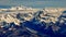 aerial view of mountains Fitz Roy, Cerro Torre, volcano Lautaro