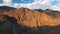 Aerial view of the mountains at sunrise