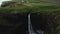 Aerial view of the Mulafossur Waterfall on Faroe Island