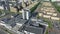 An aerial view of a multi storey residential district on a bright sunny day