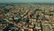 Aerial view of Munich involving famous Marienplatz square with Neues Rathaus building and Frauenkirche church, Germany