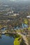 Aerial view of Munich with Olympia park