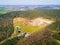 Aerial view of municipal landfill site