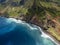 Aerial View of Na Pali Coast on Kauai island, Hawaii