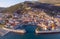 Aerial view of Nafpaktos town, Greece