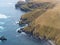 Aerial view the Nameless Bay on Shikotan Island, Kuril Islands