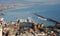 Aerial view of Naples city port panorama