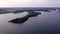 Aerial view of Narie lake in Kretowiny, Mazury region of Poland