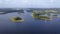 Aerial view of Narie lake in Kretowiny, Mazury region of Poland
