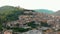 Aerial view of Narni Terni, Umbria, Italy, medieval city with a rich history. Houses made of stone on top of the mountain. Incre