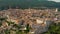 Aerial view of Narni Terni, Umbria, Italy, medieval city with a rich history. Houses made of stone on top of the mountain. Incre