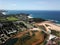 Aerial view of Narrabeen Lake and Northern beaches