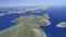 Aerial view of the National park Kornati, Kornati archipelago.