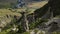 Aerial view of natural rock formations Stone mushrooms in the Altai Reserve