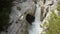 Aerial view on natural waterfall, Albania