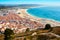 Aerial view of Nazare city, Portugal