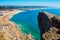 Aerial view of Nazare city, Portugal