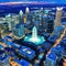 Aerial view of NC skyline and financial district in North Carolina a luxurious US city