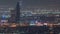 Aerial view of neighbourhood Deira and Dubai creek with typical old and modern buildings night timelapse.