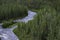 Aerial View of the Nenana River near Fairbanks in Alaska