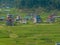 Aerial view of a nepalese rural landscape near Lake Bagnes, Lekhnath, Pokhara. Nepal